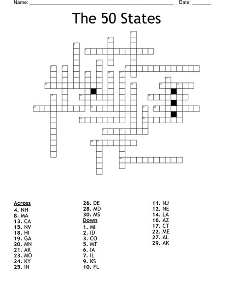 sydney's state crossword